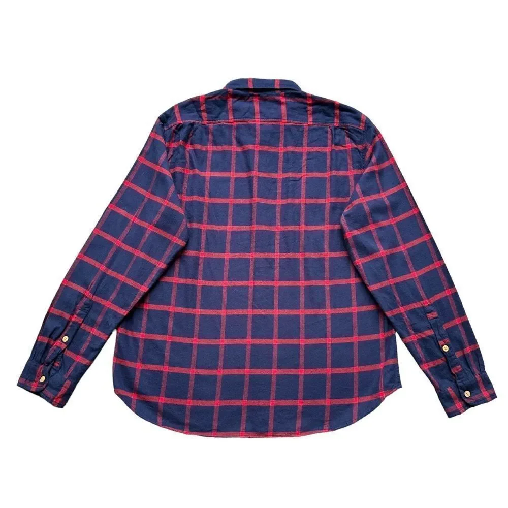 🔃J. Crew Men’s Blue & Red Plaid Long Sleeve Button Down Dress Shirt